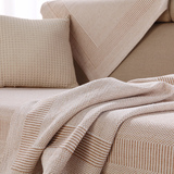 夏季棉麻沙发垫坐垫亚麻布艺四季通用加厚防滑真皮沙发巾套罩组合