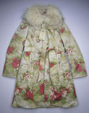 专柜正品 粉红玛丽 冬季女装印花绵羊皮大衣 羽绒服 PM1187096