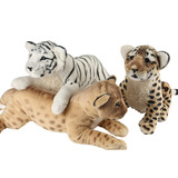 仿真毛绒玩具老虎豹狮子 可爱公仔布娃娃抱枕儿童女生日新年礼物