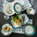 瓷魂时尚陶瓷餐具欧式盘子西式牛排餐盘菜盘汤盘米饭碗勺碟汤面碗
