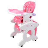 儿童餐椅多功能婴儿餐椅宝宝吃饭座椅子bb用小孩餐桌 带轮子摇马