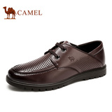 Camel骆驼男鞋 2016夏季新款商务正装舒适牛皮系带透气男鞋