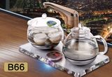 KAMJOVE/金灶 B66智能水晶玻璃电热水壶养生电花茶壶自动上水套装