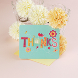 商务员工客户教师感谢贺卡thanks感恩卡韩国创意礼品小卡片带信封
