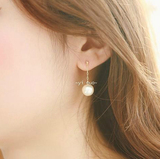 风在吹 乔妹同款 14K包金绕线耳坠 韩版时尚天然珍珠耳环