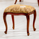 格兰卡博 美式雕刻妆凳方凳 桃花芯实木化妆凳 梳妆凳古筝凳矮凳