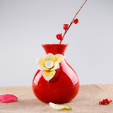 创意陶瓷花瓶简约现代欧式办公桌面家居软装饰品客厅摆件小插花瓶
