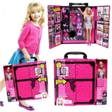 正品美泰Barbie芭比娃娃甜甜屋套装大礼盒公主梦幻衣橱别墅X4833