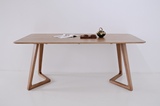HR家道家具 现代组合简约实木橡木1.8米书桌办公台欧式异性腿餐桌