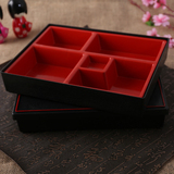 盒快餐盒商用外卖餐盒带盖日式木纹便当盒商务套餐盒寿司盒饭