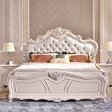 欧式床真皮床法式床太子床1.8米实木床松木床简欧床结婚床双人床