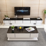 客厅现代简约小户型黑色钢化玻璃电视柜 时尚创意烤漆地柜