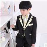 新款儿童礼服男韩版修身英伦西装花童婚礼服套装主持人钢琴演出服