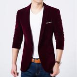 春季青年韩版英伦修身型西服男版长袖外套小西装休闲大码纯色上