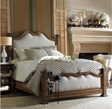 美式全实木双人床 1.5米 1.8米 美式乡村 复古 家具定制 卧室4号