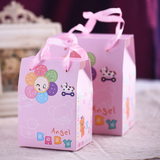 创意欧式宝宝满月百日礼品盒手提袋装烟糖喜饼喜蛋喜糖盒个性纸盒