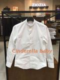 韩国专柜代购 ZIOZIA 正品 15冬款 白色立领长袖衬衫 CBW5WC1101