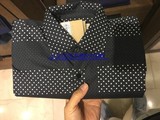香港代购BURBERRY/博柏利男修身剪裁波点格纹棉质衬衫39952021