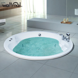 沃特玛  圆形浴缸嵌入式情侣冲浪按摩浴缸 1.6米亚克力大浴池浴盆