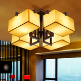 新中式吊灯现代简约布艺客厅餐厅灯复古酒店茶楼灯卧室包邮包安装