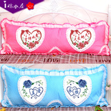 包邮现代中式十字绣抱枕枕头精准印花婚庆情侣韩版棉布双人长枕