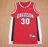 正品 NCAA库里30号大学版 球衣 运动篮球服背心 男刺绣SW红色