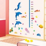 新款包邮儿童房身高贴卡通墙贴画可移除墙壁贴纸宝宝卧室身高量尺