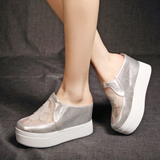 2016年夏季新款韩版包头网状透气凉拖鞋松糕底坡跟超高跟休闲女鞋