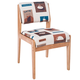简约餐椅实木椅子 可拆洗布艺 家用餐椅 办公椅 特价咖啡椅 凳子