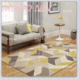 地毯客厅卧室茶几地毯时尚晴纶菱形图案地毯沙发定制欧式宜家几何