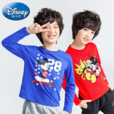Disney/迪士尼童装 米奇男童长袖T恤儿童中大童圆领打底衫春秋新