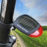 自行车太阳能后尾灯山地车灯骑行警示灯免充电单车灯 装备配件
