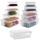 长方形透明塑料保鲜盒批发 冷柜冰箱食物收纳盒子 储物盒 金德