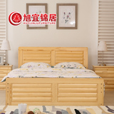 原木实木床1.8双人床1.5米成人松木床1.2m抽屉储物单人床家具床