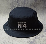 出口货官网同步 STUSSY N4 BUCKET HAT黑色渔夫帽盆帽 HUF