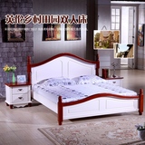 欧式田园地中海公主双人床法式1.8米全实木卧室简约现代中式婚床