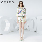 CCDD正品女装2016春装新款C51C150 女田园印花短外套上衣151C150