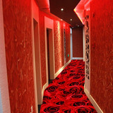 大红玫瑰宾馆酒店美容院KTV夜总会客厅卧室新婚红色整块满铺地毯