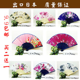 夏季日本和风复古日用礼品女式中国竹绢扇古典日式小扇子折扇批发