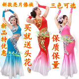 亮片傣族服装女装傣族舞蹈服装鱼尾裙舞台民族秧歌演出服新款促销