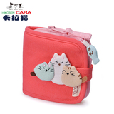 日本卡拉猫创意拉链卡通折叠可爱女短款帆布小钱包学生布艺零钱包