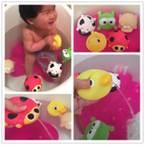 5只装婴儿洗澡玩具 喷水类戏水玩具 捏捏叫玩具宝宝洗澡泳池必备