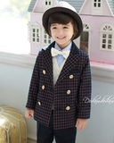 新款 韩国进口正品代购儿童男童礼服 小王子西装+马甲领结+裤子