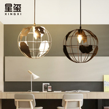创意艺术咖啡厅过道卧室吧台餐厅灯 北欧现代简约地球单头吊灯具