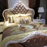 样板房公主房床品 女孩床品样板间软装床品 欧式法式床上用品奢华