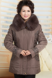 2015冬新款韩版中老年皮草女中长款外套尼克服女獭兔内胆