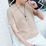 男士夏季短袖T恤青少年男装半截袖韩版修身夏装体恤学生上衣服潮