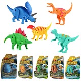 童子军侏罗纪玩具恐龙变形蛋5款三角龙速龙剑龙副栉龙硬头龙包邮