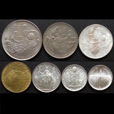 【F-2】外国硬币 梵蒂冈7枚（1-100里拉）未流通 精美教皇套币