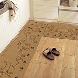 欧美美式厨房长条房间床边地毯创意复古餐厅卧室地垫防滑脚垫子